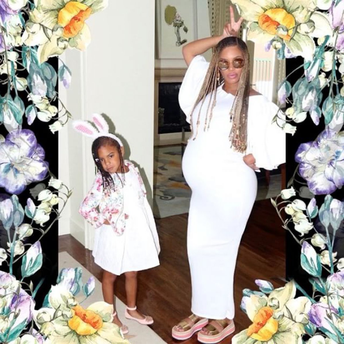 Pregnant Beyonce shares Easter photos of her and Blue Ivy - Reality TV ...