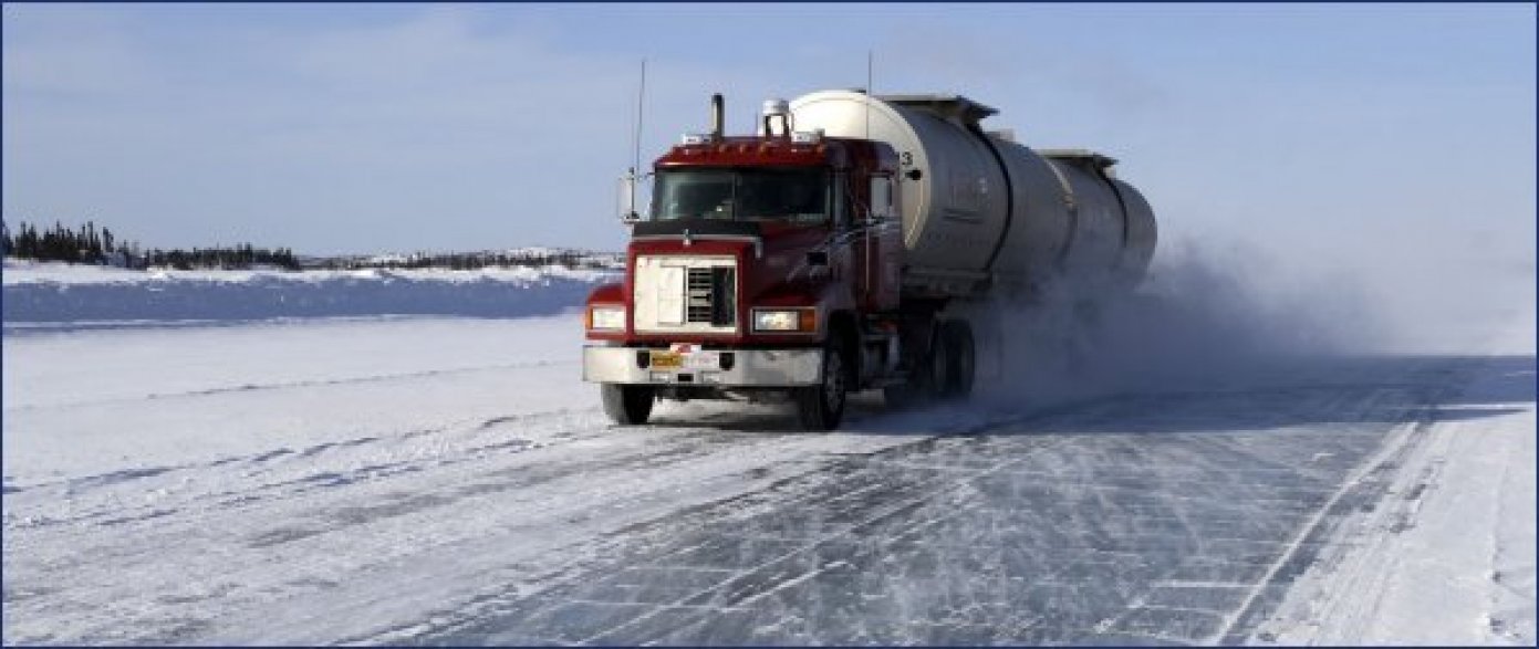 The Ice Road Heavy fuel truck crashes through ice road days after